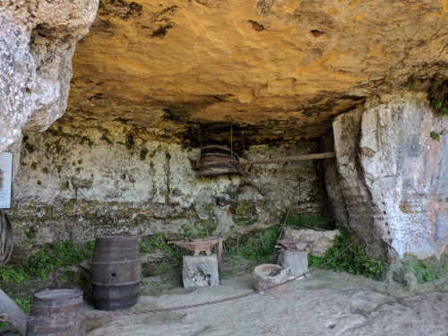 Blacksmith's workshop in the cliff wall