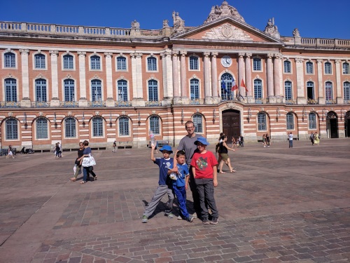 In front of the Capitole building, Toulouse, France