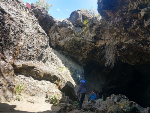 Under one of a few collapsed sections of Sunshine Cave