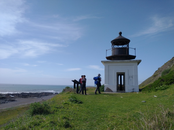 Punta Gorda Lighthouse on our trip back north, Lost Coast Trail, California