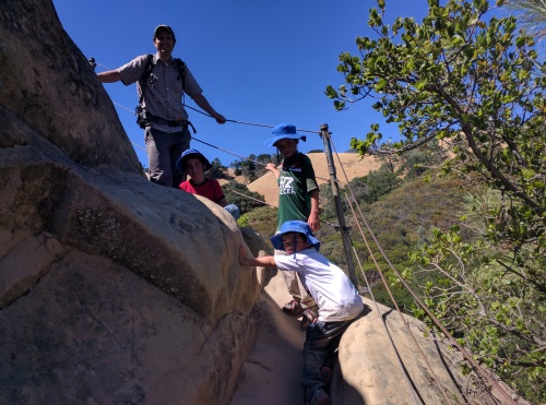 The cables at Mini-Half-Dome Climb, Rock City, Mt Diablo State Park, CA