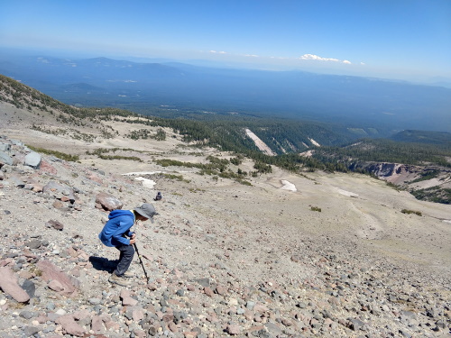 The view from our highest most point on Mount Shasta - Elevation 9220ft