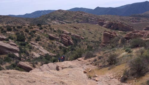 Panaroma of Slanted Rocks in the distance, Vasquez Rocks, CA