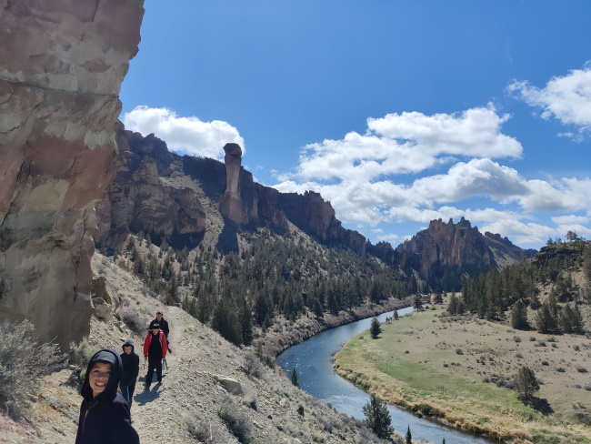 Monkey Rock in the background, Smith Rock, OR