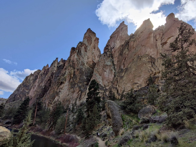 The jagged rocks at Smith Rock, OR