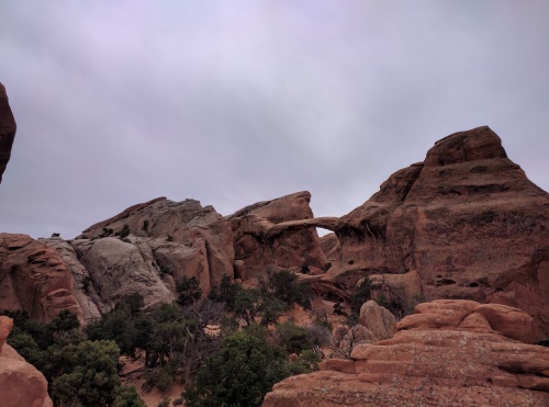 Double O Arch from afar, Arches NP, UT