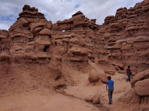 Taller (younger) goblins around the edge of the valley, Goblin Valley SP, Utah